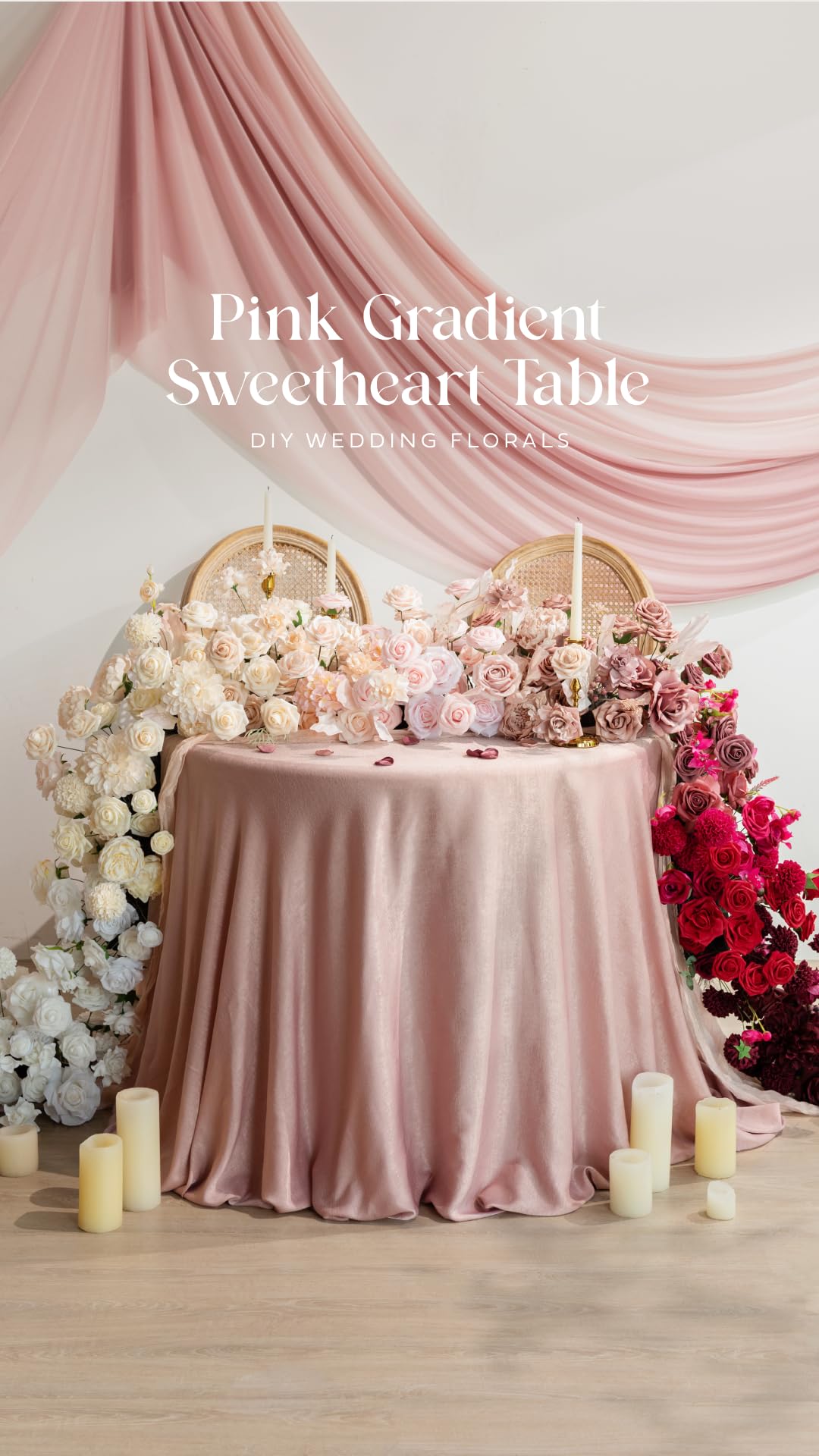 Ling's Moment 16pcs Pale Pink Silk Roses for DIY Wedding Bouquets Centerpieces Party Baby Shower Home Decoration - View 8 of 9