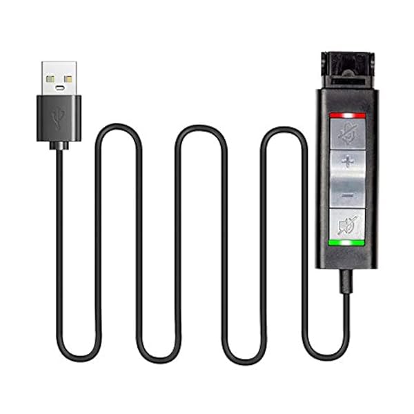 VoiceJoy VoiceJoy U20 QD to USB Adapter with Mute Control for Plantronics Headsets - Compatible with Laptops & VOIP