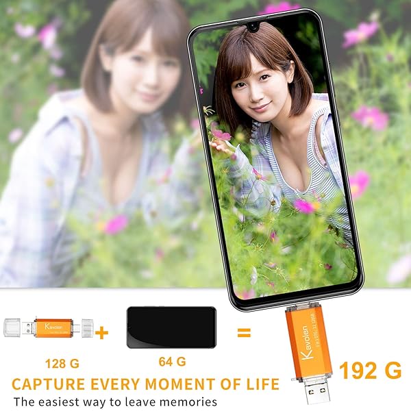 N-brand Kavolen 3 in 1 128GB High Speed Photo Backup Stick for Android Phones PC and Laptops Compatible with Samsung LG Google Pixel Huawei Moto - View 9 of 10