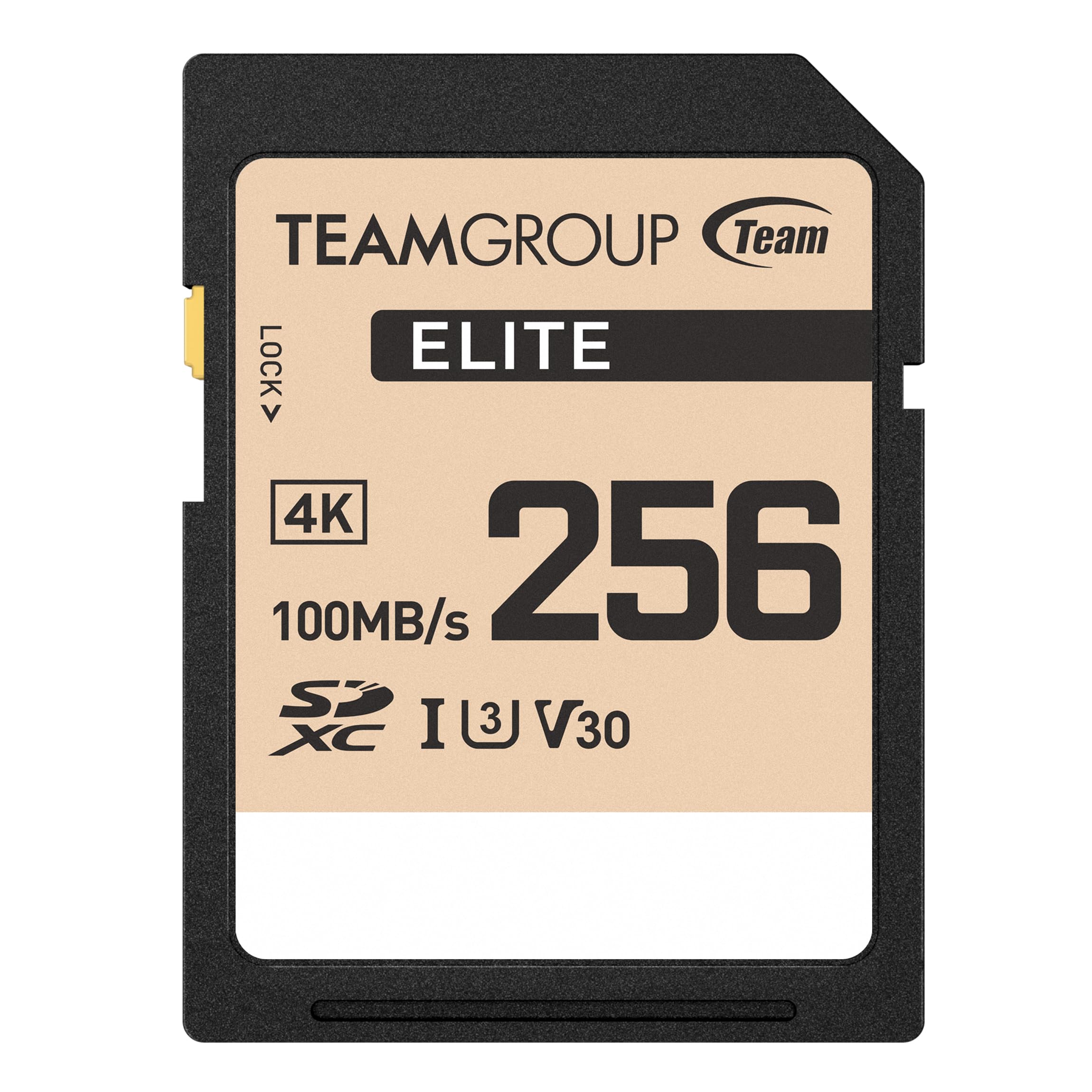 TEAMGROUP Elite 256GB UHS-I U3 V30 UHD 4K Memory Card for Canon Sony Nikon Panasonic FUJIFILM Digital Cameras High Speed 100MB/s