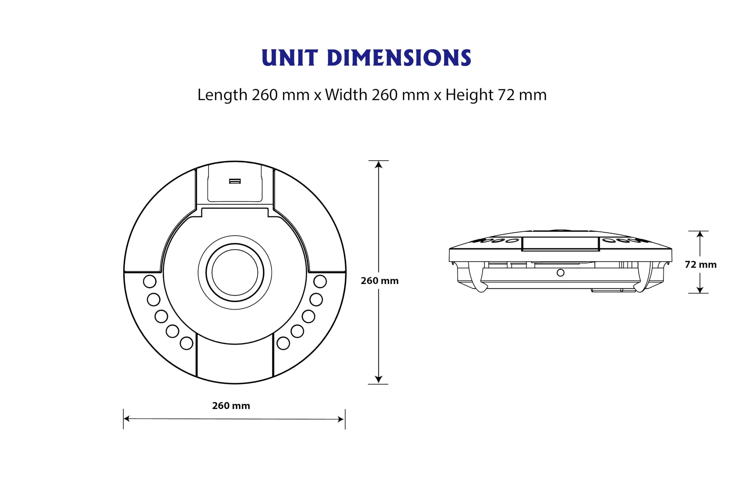 HANNLOMAX HANNLOMAX HX-329CD CD Player with Wireless Charging FM Radio Bluetooth Digital Clock Dual Alarm Green LED Display USB Port Aux-in Remote Control - View 6 of 6