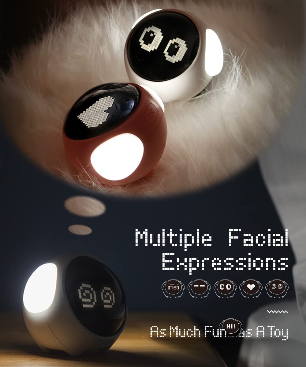 MikoDream MikoDream Kids Alarm Clock with Dual Alarm Adjustable Brightness Night Light Voice Activated Temperature Detection Gift for Children - View 3 of 7