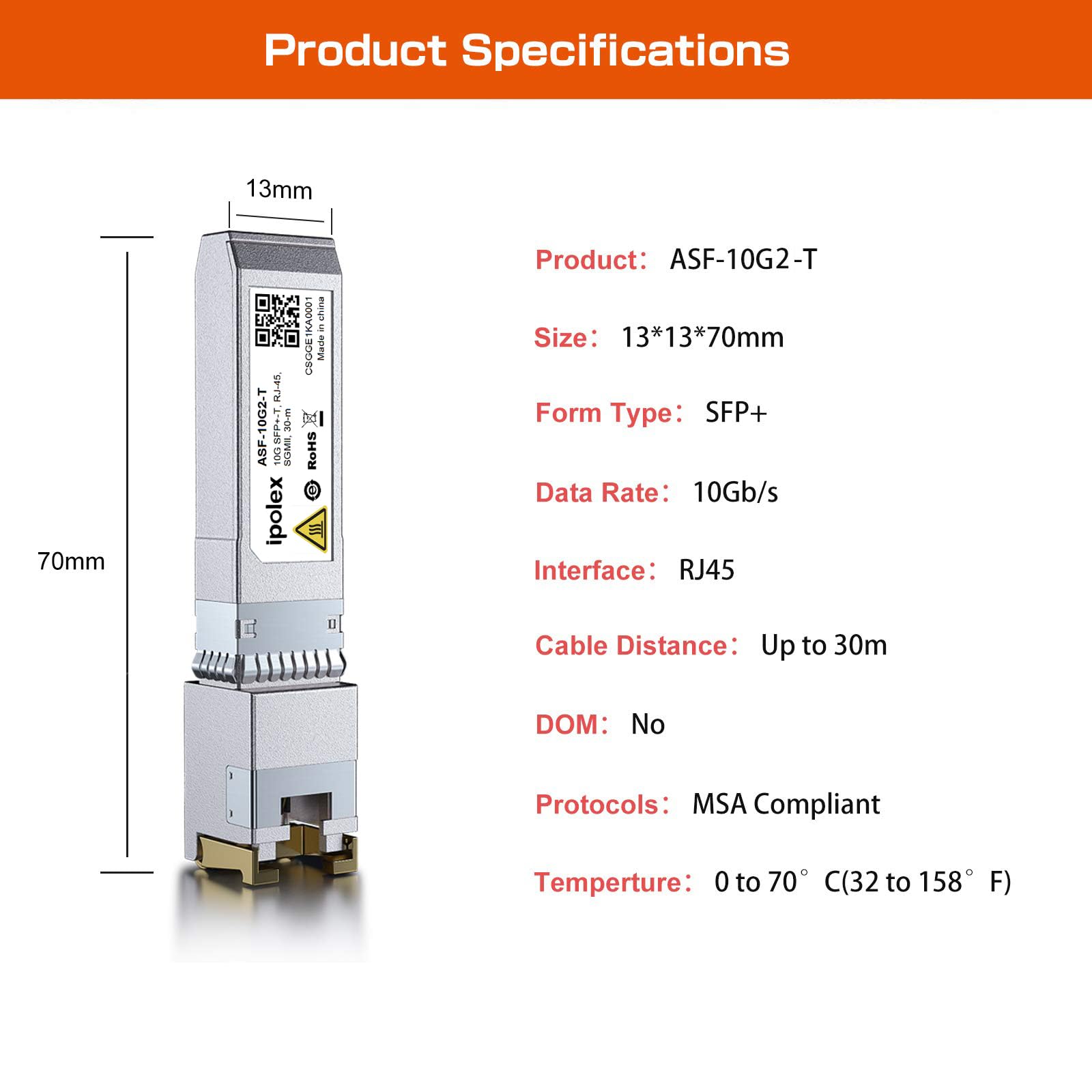 ipolex 10G SFP to RJ45 Transceiver Module Compatible with Cisco Ubiquiti Mikrotik Netgear D-Link 2 Pack for Fast Networking - View 5 of 6