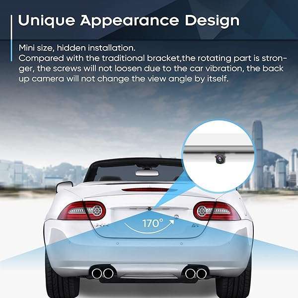 Pixelman PixelMan PMD2A Backup Camera, Upgrade HD Metal 170 Degree Wide Angle Rear View Reversing Camera,Super Night Vision IP69 Waterproof Universal Reverse Rearview Cam for Car Vehicle SUV RV Pickup - View 9 of 11