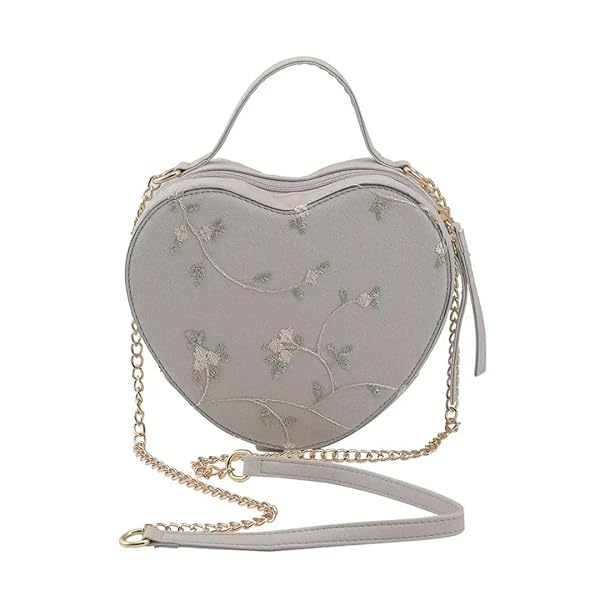 SHOP LC DELIVERING JOY Shop LC Cute White Heart Purse: Faux Leather Crossbody Bag for Women - Perfect Christmas Gift!
