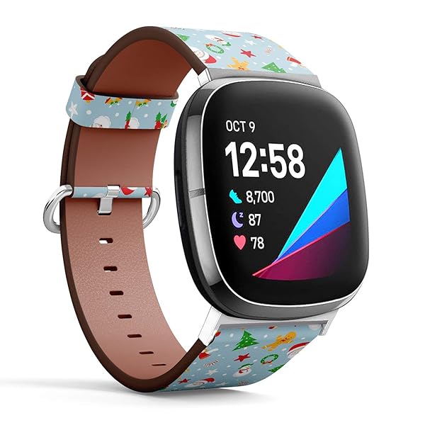 Q-Beans Q-Beans Replacement Leather Watch Band for Fitbit Versa 3 and Fitbit Sense Perfect for Christmas Gifts - View 3 of 3