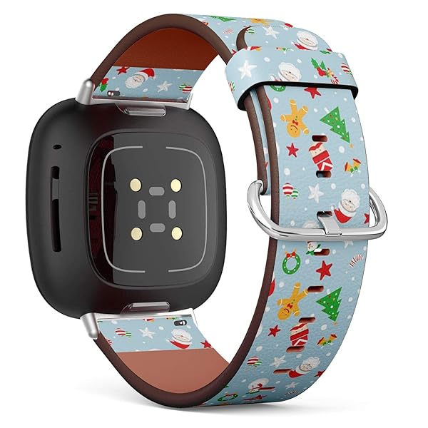 Q-Beans Q-Beans Replacement Leather Watch Band for Fitbit Versa 3 and Fitbit Sense Perfect for Christmas Gifts - View 2 of 3