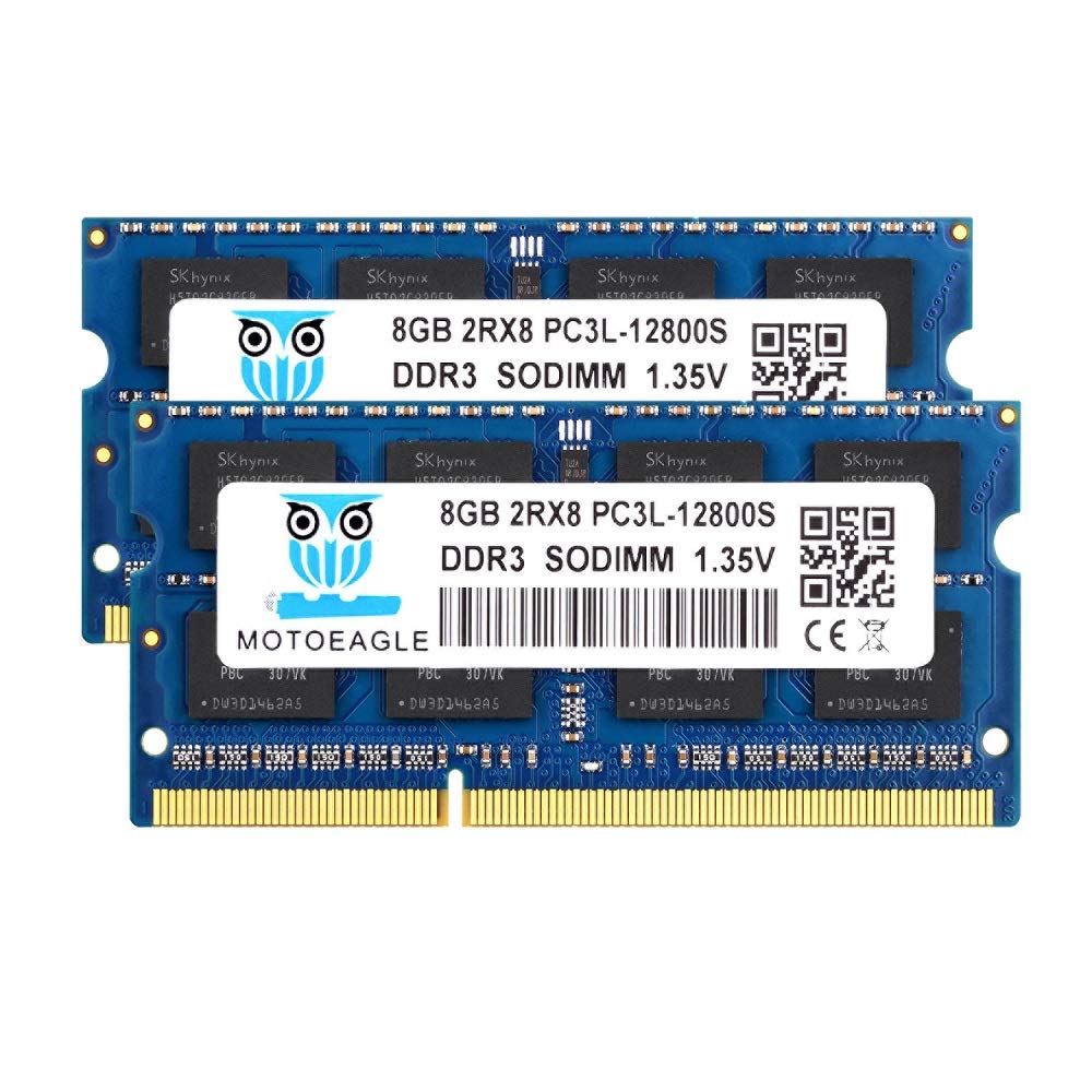 8GB DDR3L 1600 SODIMM 16GB Kit 2x8GB PC3L 12800S Dual Rank RAM for Laptop Upgrade