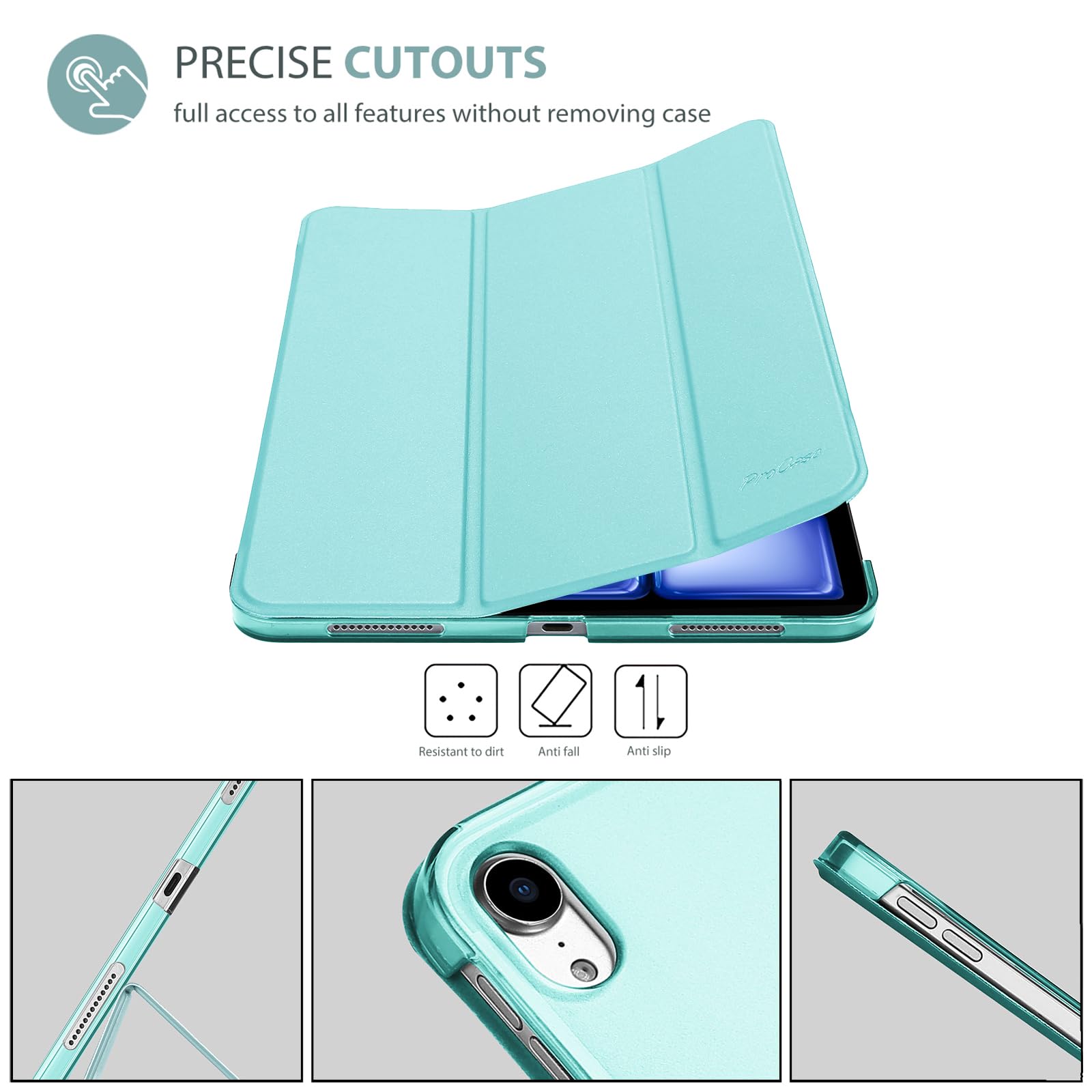 ProCase ProCase Smart Case for iPad Air 11 inch M3 M2 2025 2024 10.9 inch Air 5th 4th 2022 2020 Protective Cover Airblue - View 6 of 9