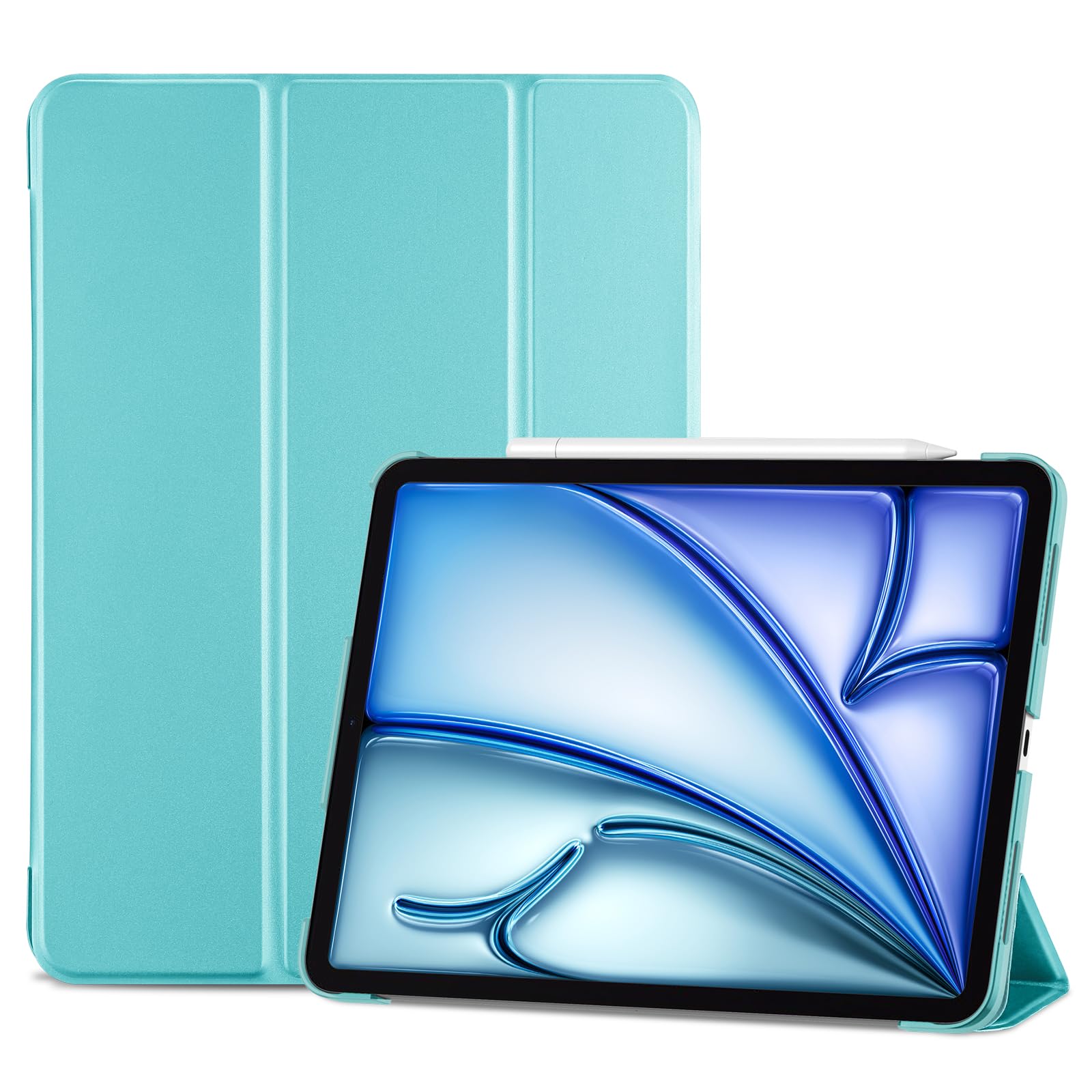 ProCase Smart Case for iPad Air 11 inch M3 M2 2025 2024 10.9 inch Air 5th 4th 2022 2020 Protective Cover Airblue