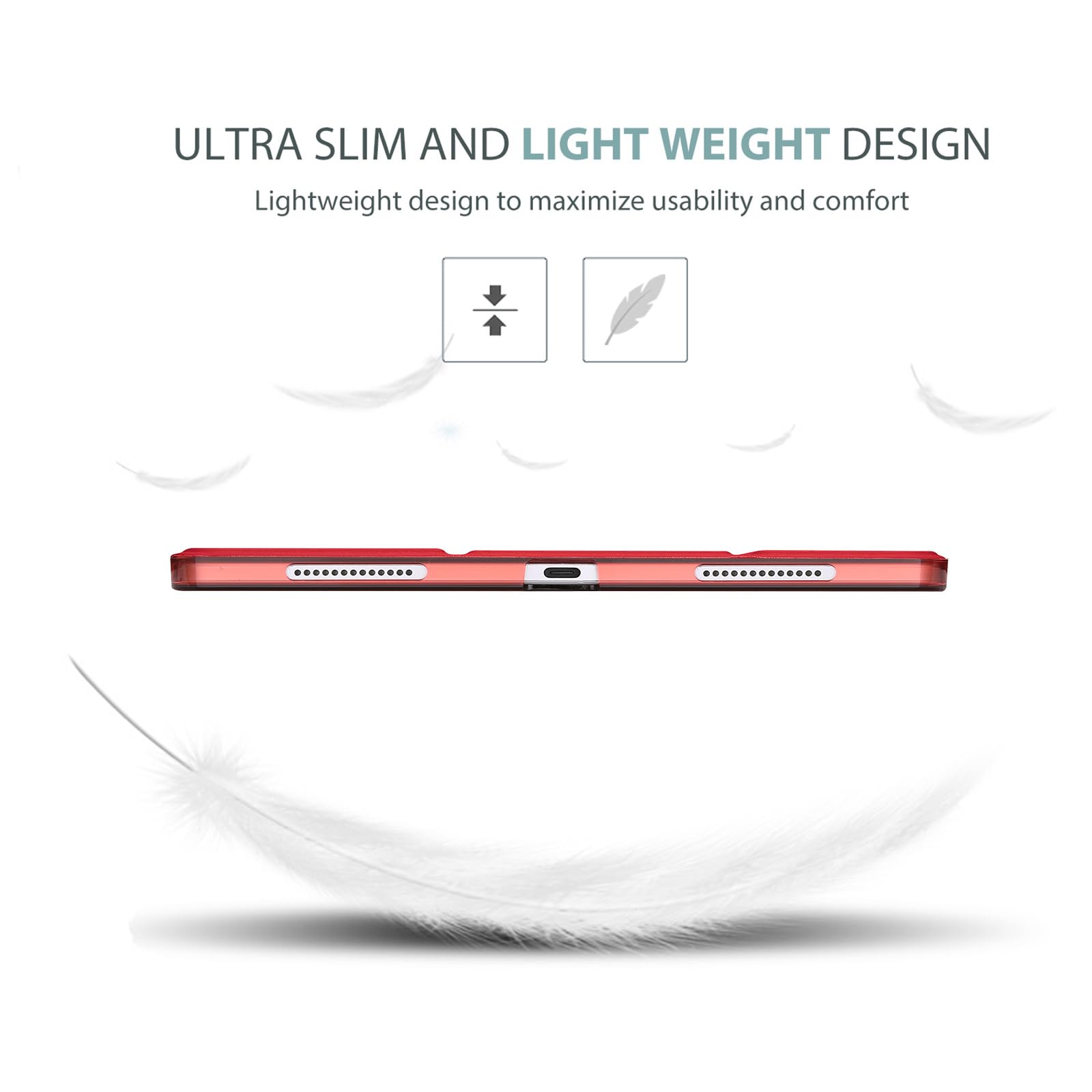 ProCase ProCase Smart Case for iPad Air 11 inch M3 M2 2025 2024 10.9 inch Air 5th 4th 2022 2020 Protective Cover Red - View 8 of 9