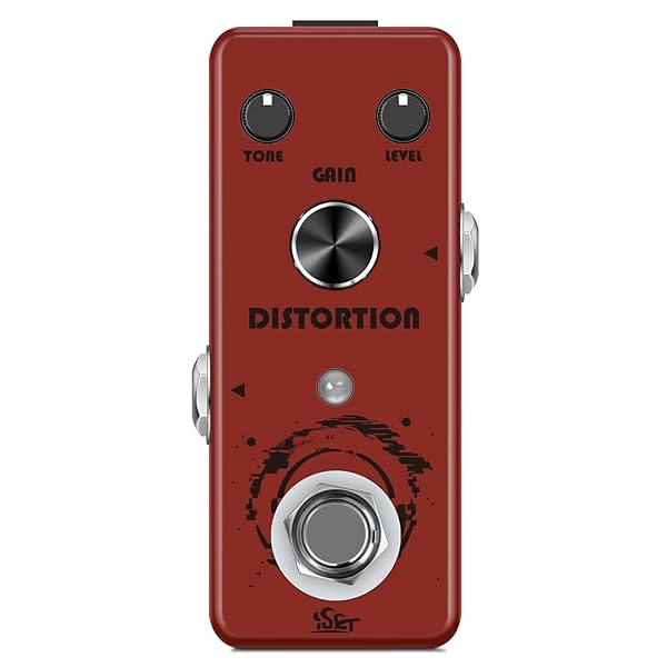 ISET ISET Mini Distortion Guitar Pedal True Bypass for Electric Guitar and Bass Compact Effect Pedal