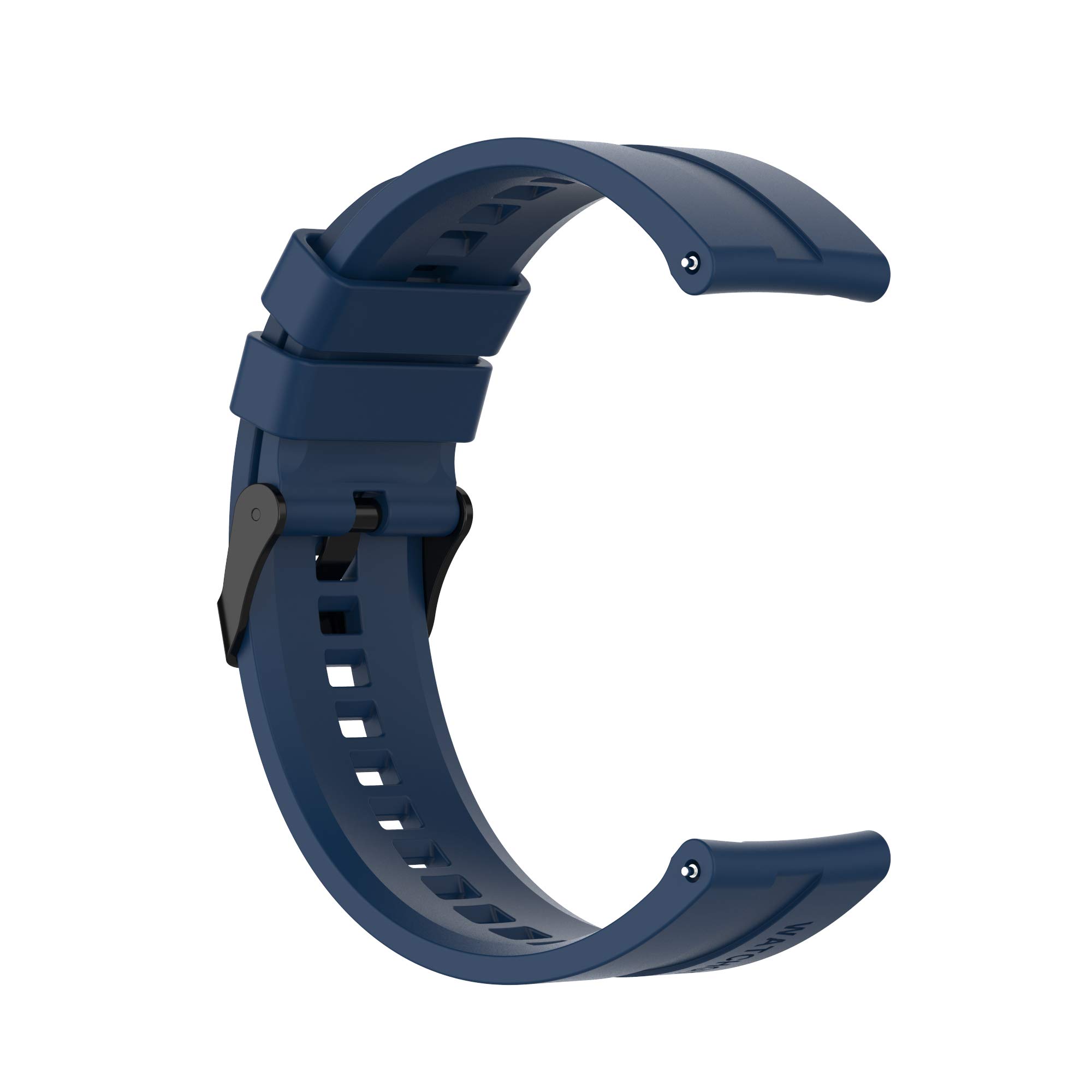 FitTurn Silicone Band for Huawei Watch 4 Pro GT 5 4 3 2 Pro GT 2e GT Active 46mm Replacement Strap Accessory DBlue - View 3 of 9
