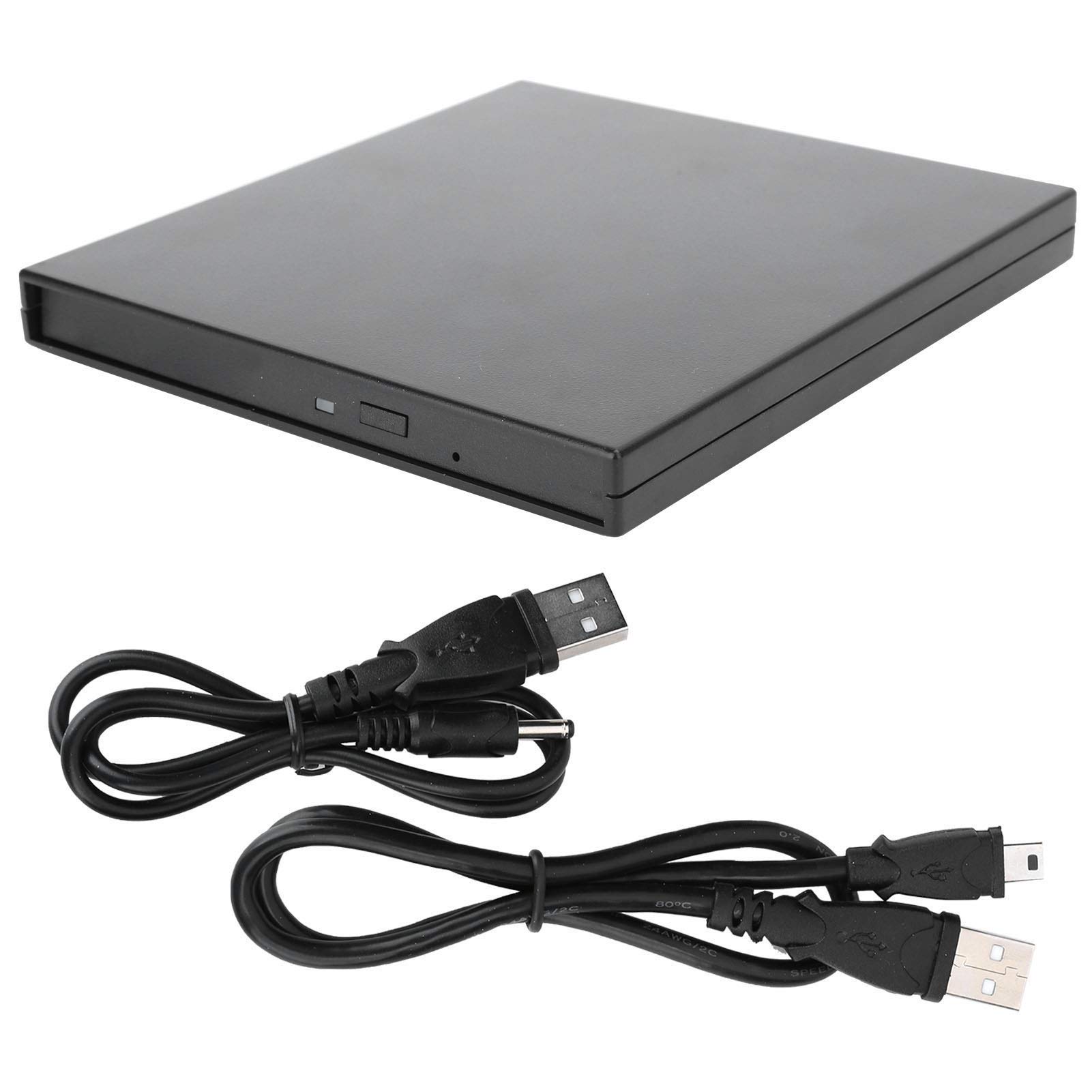 125 125 External CD Drive: 9.5mm SATA Optical Drive Case for PC & Laptop Storage (Black) - View 9 of 9