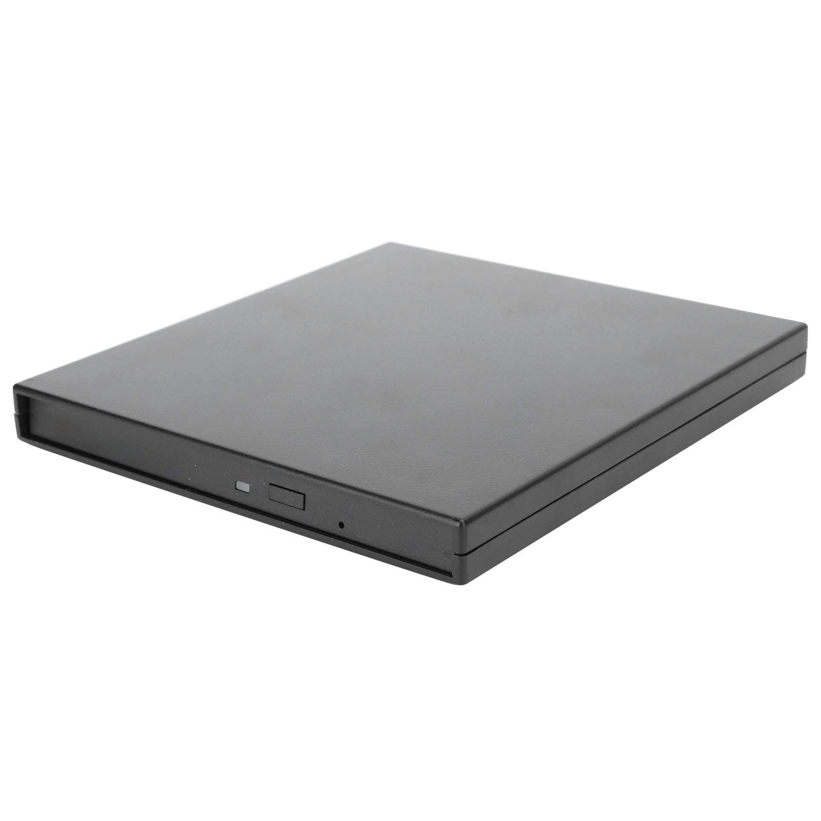 125 125 External CD Drive: 9.5mm SATA Optical Drive Case for PC & Laptop Storage (Black)