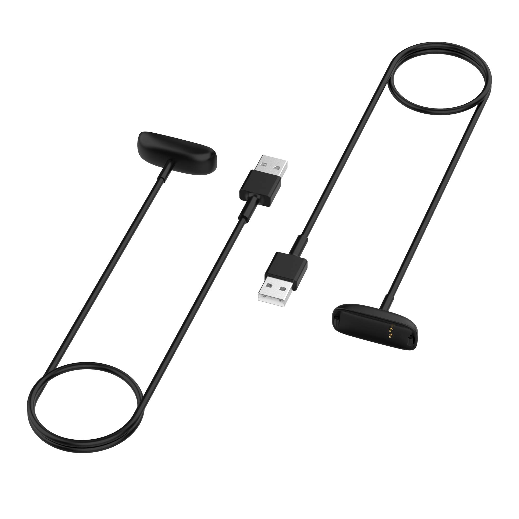 FitTurn USB Charging Cable for Fitbit Inspire 2 and 2 HR 3.3ft Data Sync Base Black