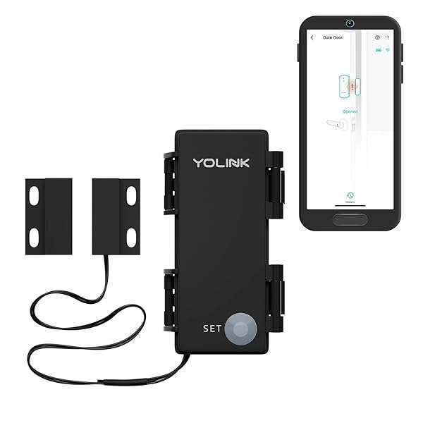 YoLink YOLINK LoRa Smart Outdoor Contact Sensor: Gate & Shed Alerts, 1/4 Mile Range, Alexa & IFTTT Compatible