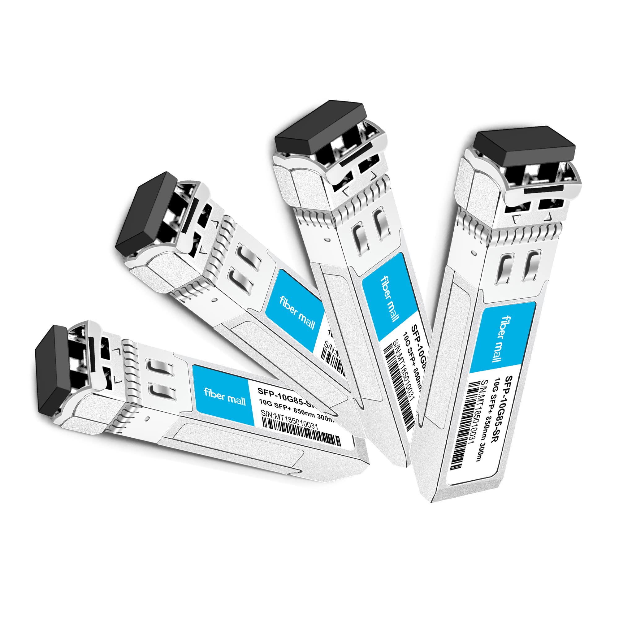 10G SR SFP Transceiver Module Pack of 4 Compatible with Cisco Ubiquiti Mikrotik Netgear Zyxel Finisar 850nm 300m
