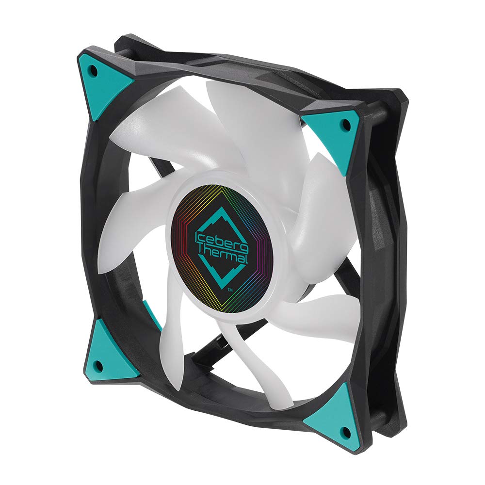 Iceberg Thermal IceGALE 120mm PWM ARGB Case Fan Black Dual Ball Bearing for Optimal Cooling and Aesthetic Lighting - View 2 of 6