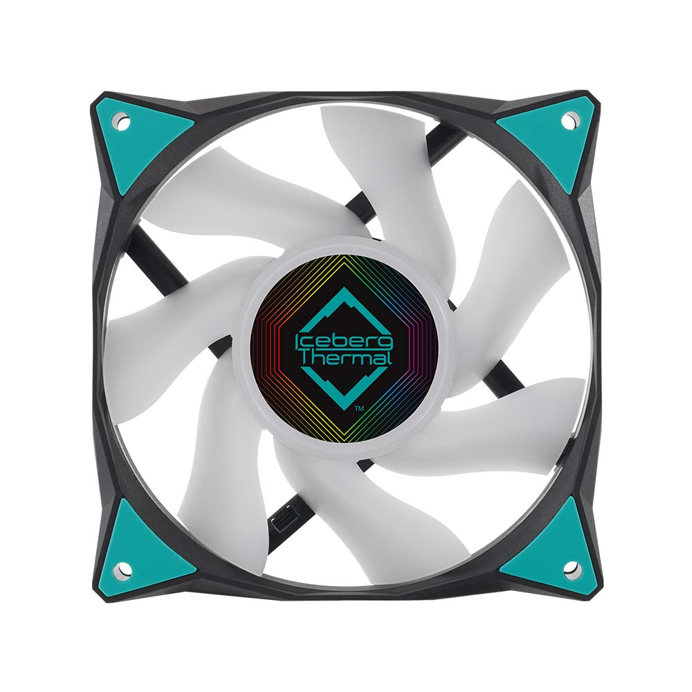 Iceberg Thermal IceGALE 120mm PWM ARGB Case Fan Black Dual Ball Bearing for Optimal Cooling and Aesthetic Lighting - View 3 of 6