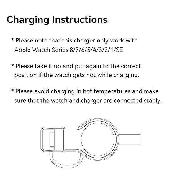 NEWDERY Apple Watch Wireless Charger 2 Pack - Portable Magnetic iWatch Charger for Ultra 9/8/7/6/5/4/3/2/1/SE - Travel Cordless Charging - View 7 of 10