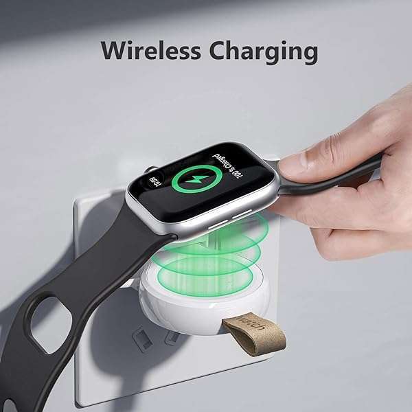 NEWDERY Apple Watch Wireless Charger 2 Pack - Portable Magnetic iWatch Charger for Ultra 9/8/7/6/5/4/3/2/1/SE - Travel Cordless Charging - View 8 of 10
