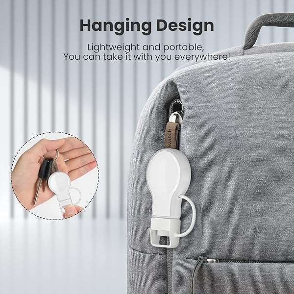 NEWDERY Apple Watch Wireless Charger 2 Pack - Portable Magnetic iWatch Charger for Ultra 9/8/7/6/5/4/3/2/1/SE - Travel Cordless Charging - View 10 of 10