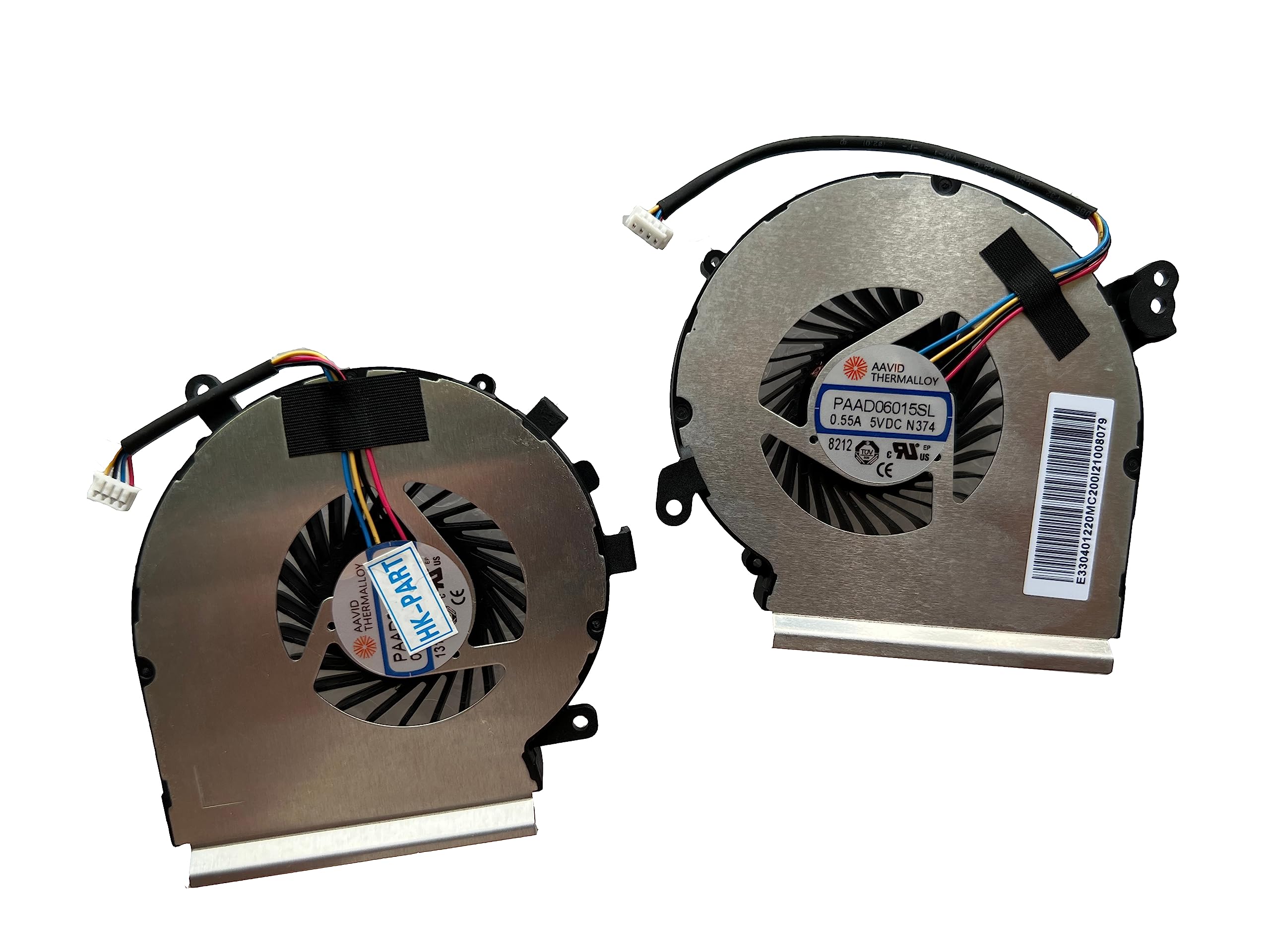Cooling Fan Set for MSI GE62MVR GE72MVR 7RG Dual CPU GPU Fans Compatible with GTX1070 Laptops PAAD06015SL N374 N376
