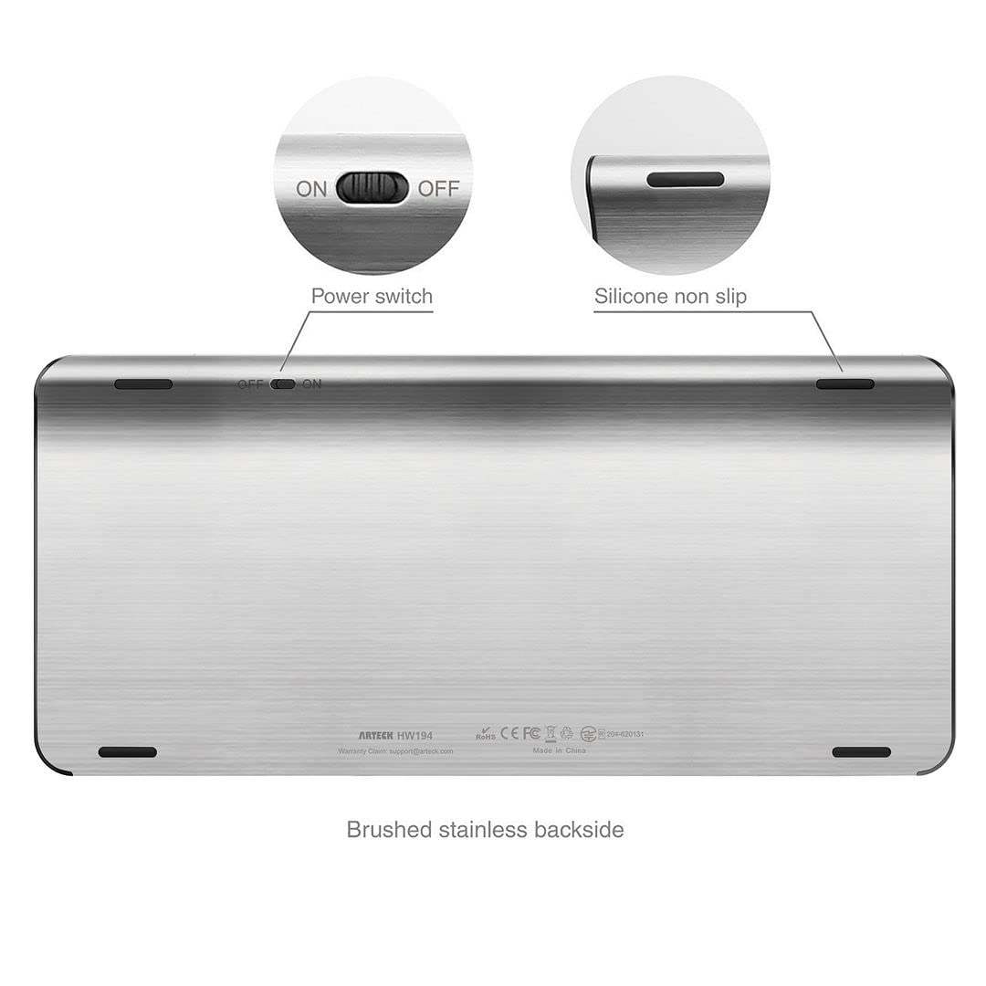 Arteck 2.4G Wireless Keyboard and Mouse Combo Ultra Compact Slim Full Size Ergonomic for PC Laptop Windows 10 8 7 Rechargeable Battery - View 2 of 7