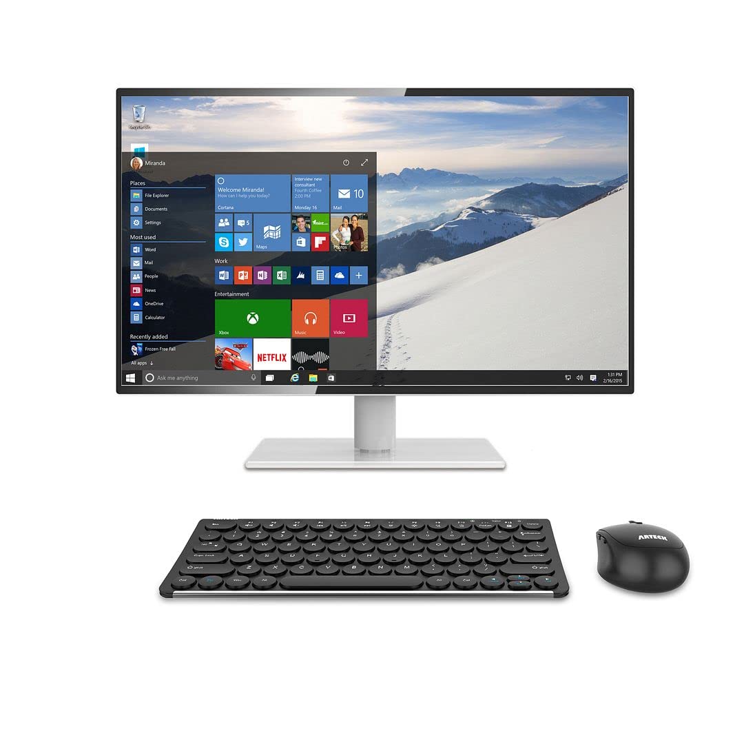 Arteck 2.4G Wireless Keyboard and Mouse Combo Ultra Compact Slim Full Size Ergonomic for PC Laptop Windows 10 8 7 Rechargeable Battery - View 7 of 7