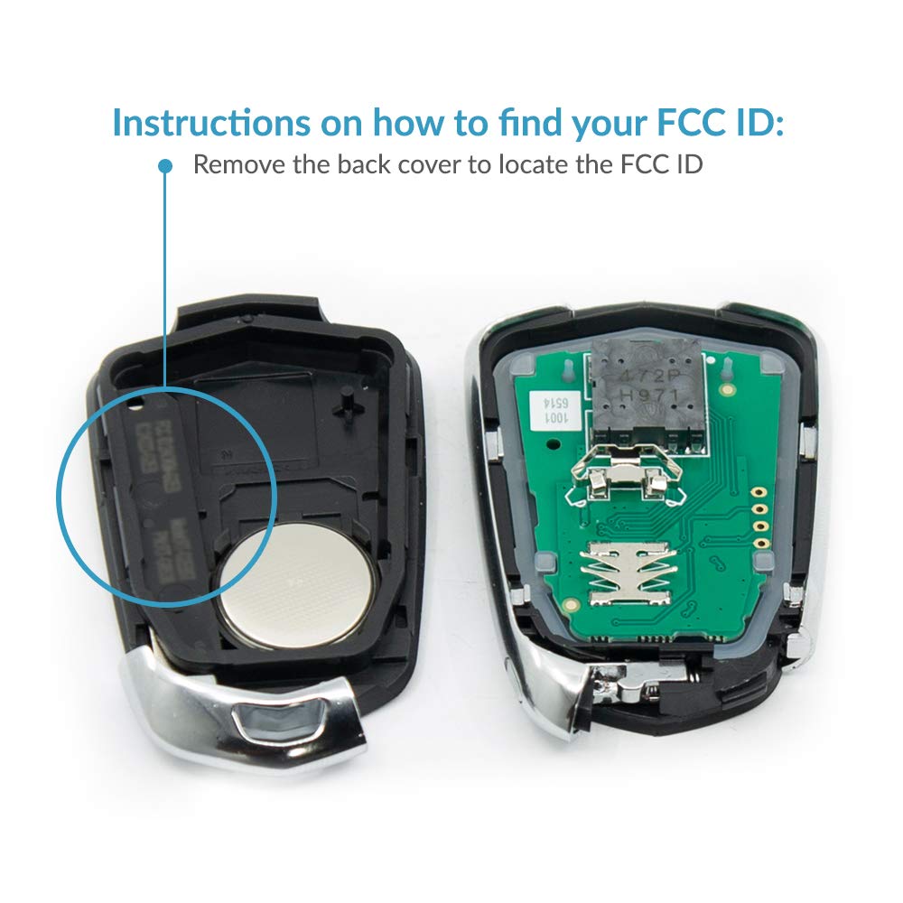 Keyless2Go Replacement 5 Button Proximity Smart Key for Cadillac CT6 HYQ2EB 13598538 - View 5 of 6