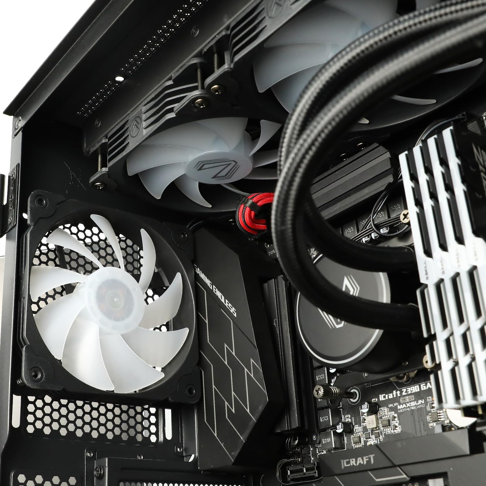Vetroo 120mm Black High Airflow PC Case Fan with 5V 3-Pin ARGB and 4-Pin PWM for Optimal CPU Cooling - View 7 of 9