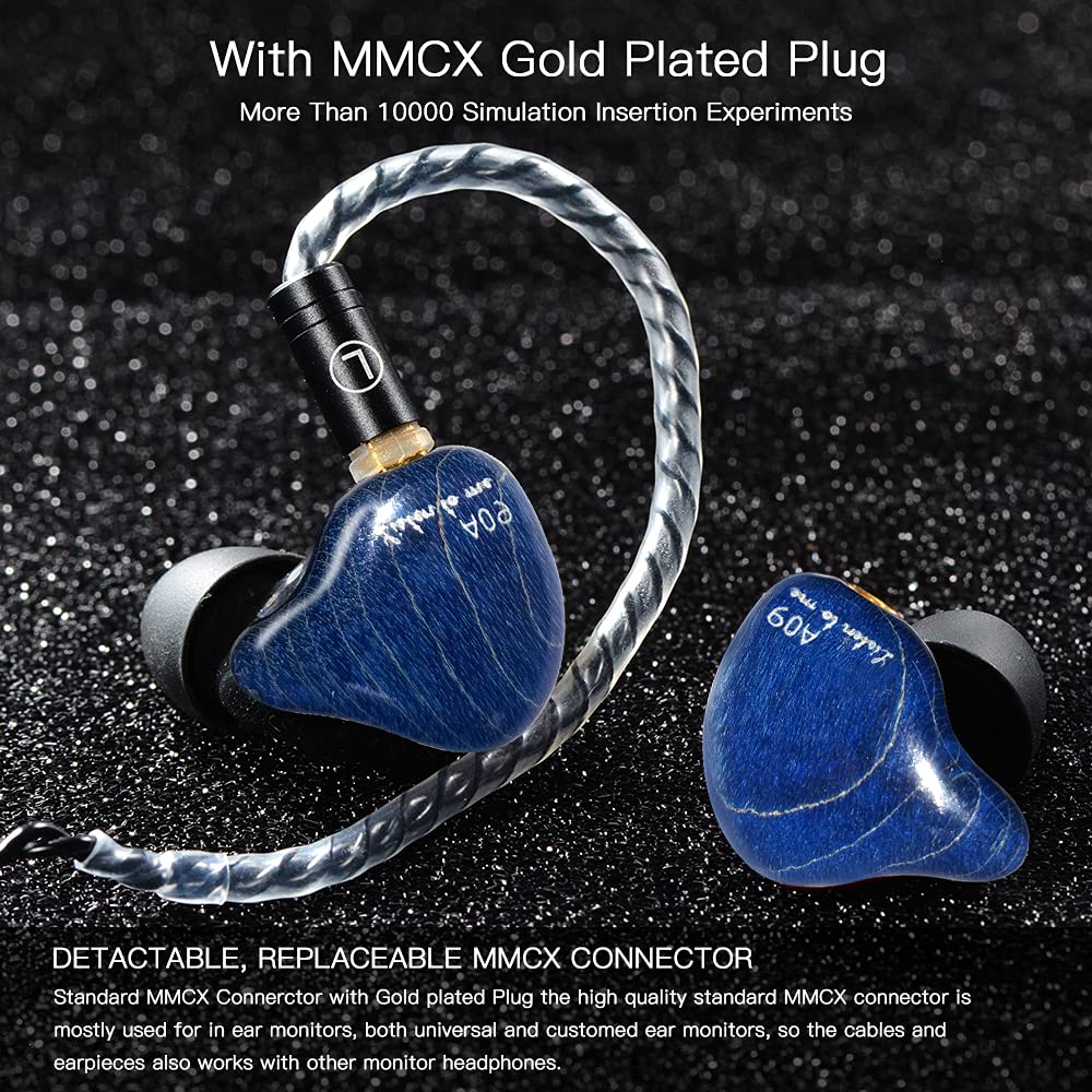 DCMEKA DCMEKA HiFi Stereo IEM Earphones - Dynamic Dual Driver Wired Earbuds for Musicians & Audiophiles (Blue, No Mic) - View 5 of 7