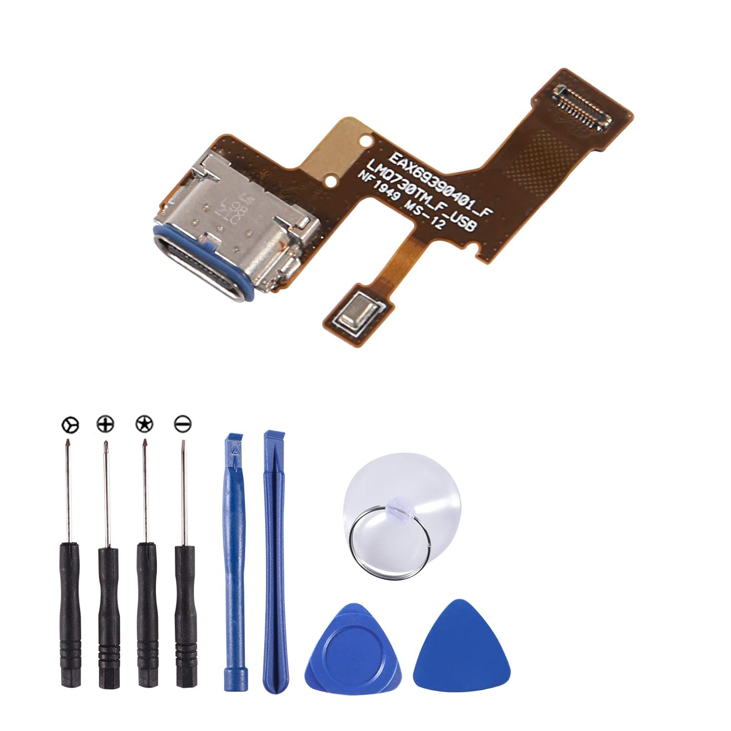Atnsinc USB Charging Port Dock Flex Cable Replacement for LG Stylo 6 Q730 - Includes Tools for Easy Installation