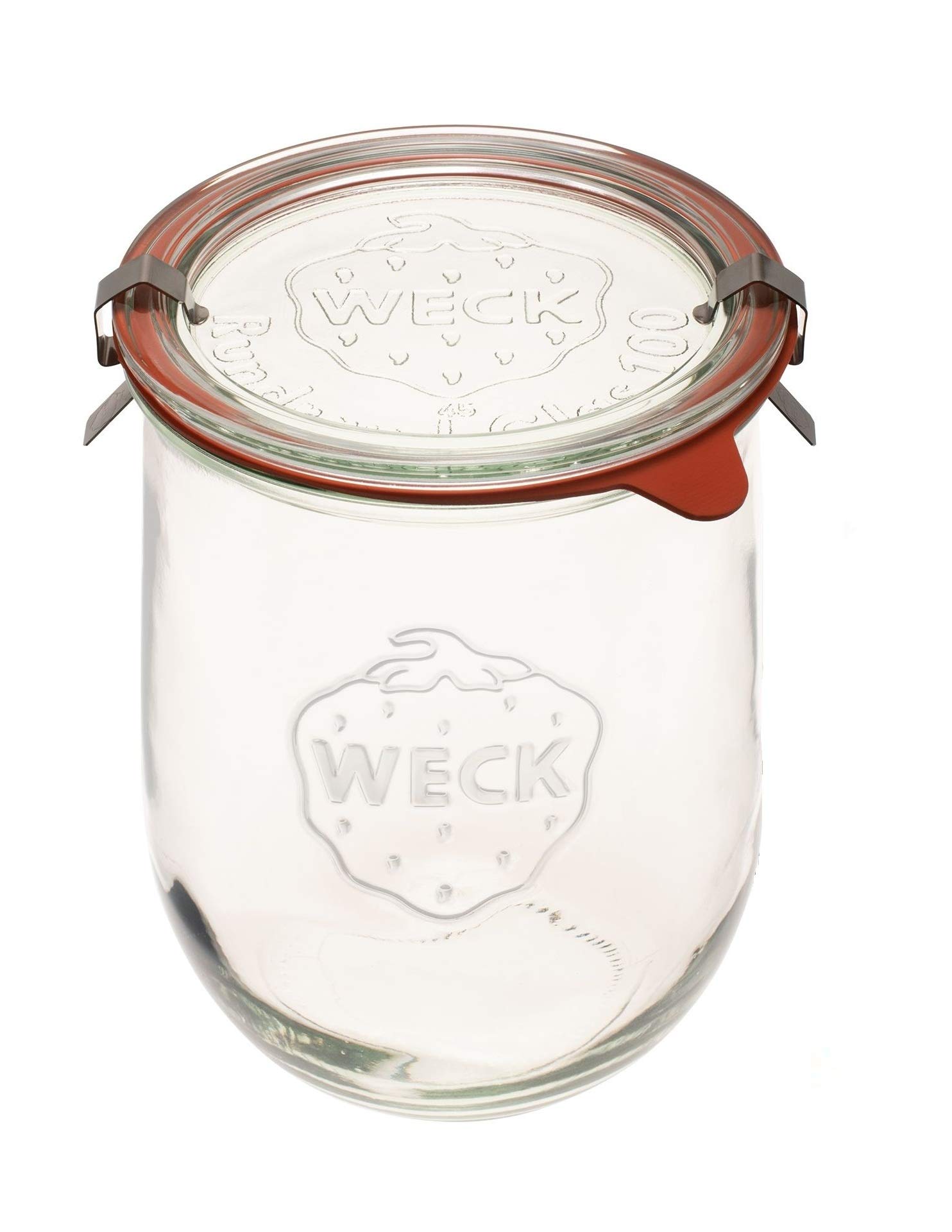 WECK WECK Tulip Jar for Sourdough Starter - 1L Wide Mouth Glass Jar with Lid & Seal - Perfect for Baking Enthusiasts