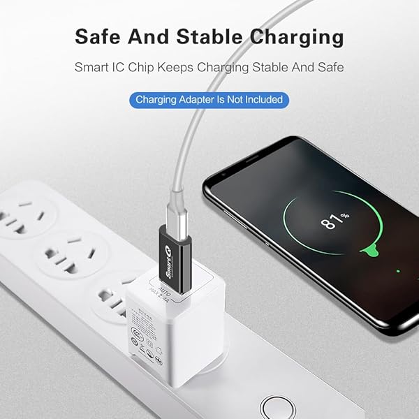 SmartQ SmartQ 4-Pack USB C to USB Adapter - 10Gbps Data Sync for iPhone, Samsung, Laptop & PC - Fast & Reliable - View 6 of 8