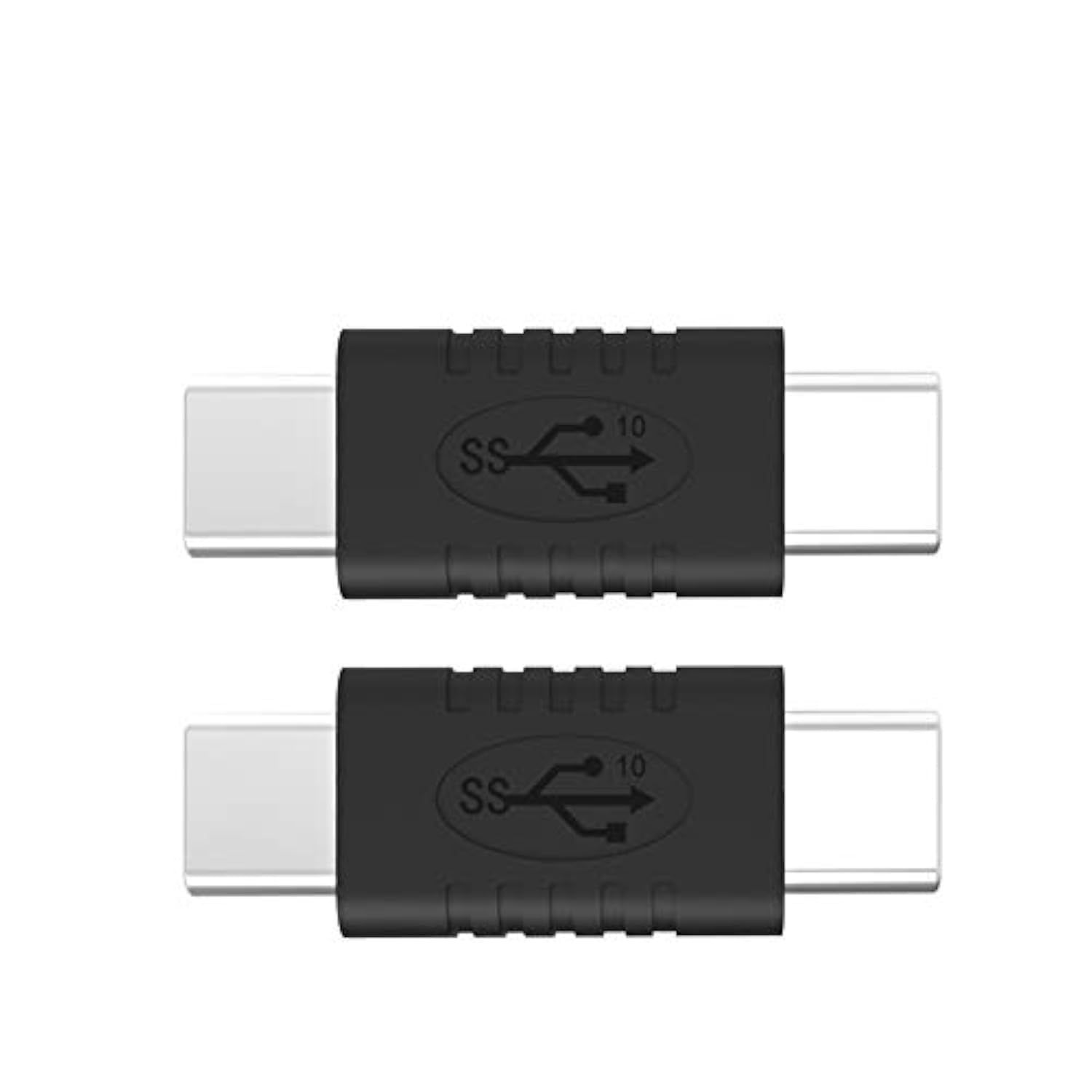 RGZHIUIFZ Type C Male to Male Adapter - 10Gbps Data Sync & 60W Charging, 2-Pack USB C Cable
