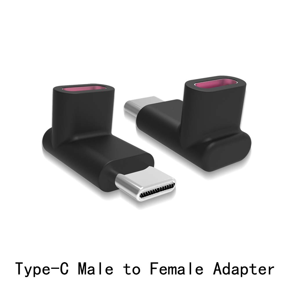 rgzhihuifz 90 Degree Type-C Male to Female Adapter 100W 40G for Laptops, Tablets & Phones - Up/Down Angle Expansion - View 5 of 8