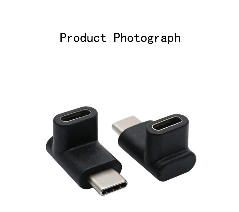 rgzhihuifz 90 Degree Type-C Male to Female Adapter 100W 40G for Laptops, Tablets & Phones - Up/Down Angle Expansion - View 7 of 8