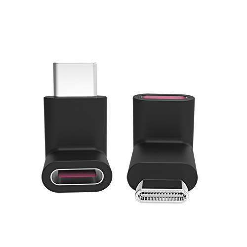 90 Degree Type-C Male to Female Adapter 100W 40G for Laptops, Tablets & Phones - Up/Down Angle Expansion