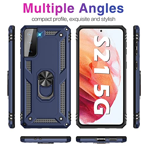 Vaki Vaki Case for Samsung Galaxy S21 5G Rugged Heavy Duty Shockproof Kickstand Armor Shell Blue - View 7 of 8