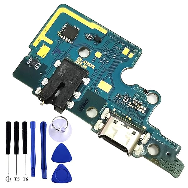 Bestdealing Galaxy A70 USB Charging Port Flex Cable Replacement - Type C Connector for Samsung A70 2019 (SM-A705FN) with Repair Tools