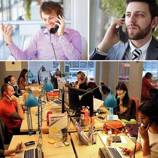 YTYKINOY YTYKINOY Retro 3.5mm Telephone Handset for iPhone & Smartphones - Stylish Mic & Speaker (Black) - View 6 of 6