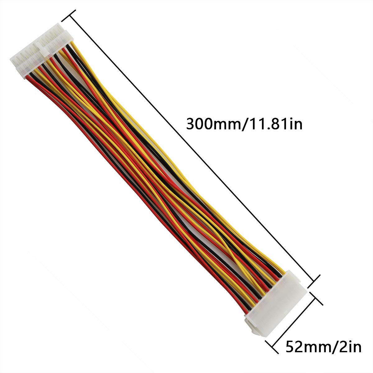 ZRM&E ATX 24 Pin Power Extension Cable 30cm 20+4 Pin Male to 24 Pin Female Connector for PC Power Supply Upgrade - View 2 of 5
