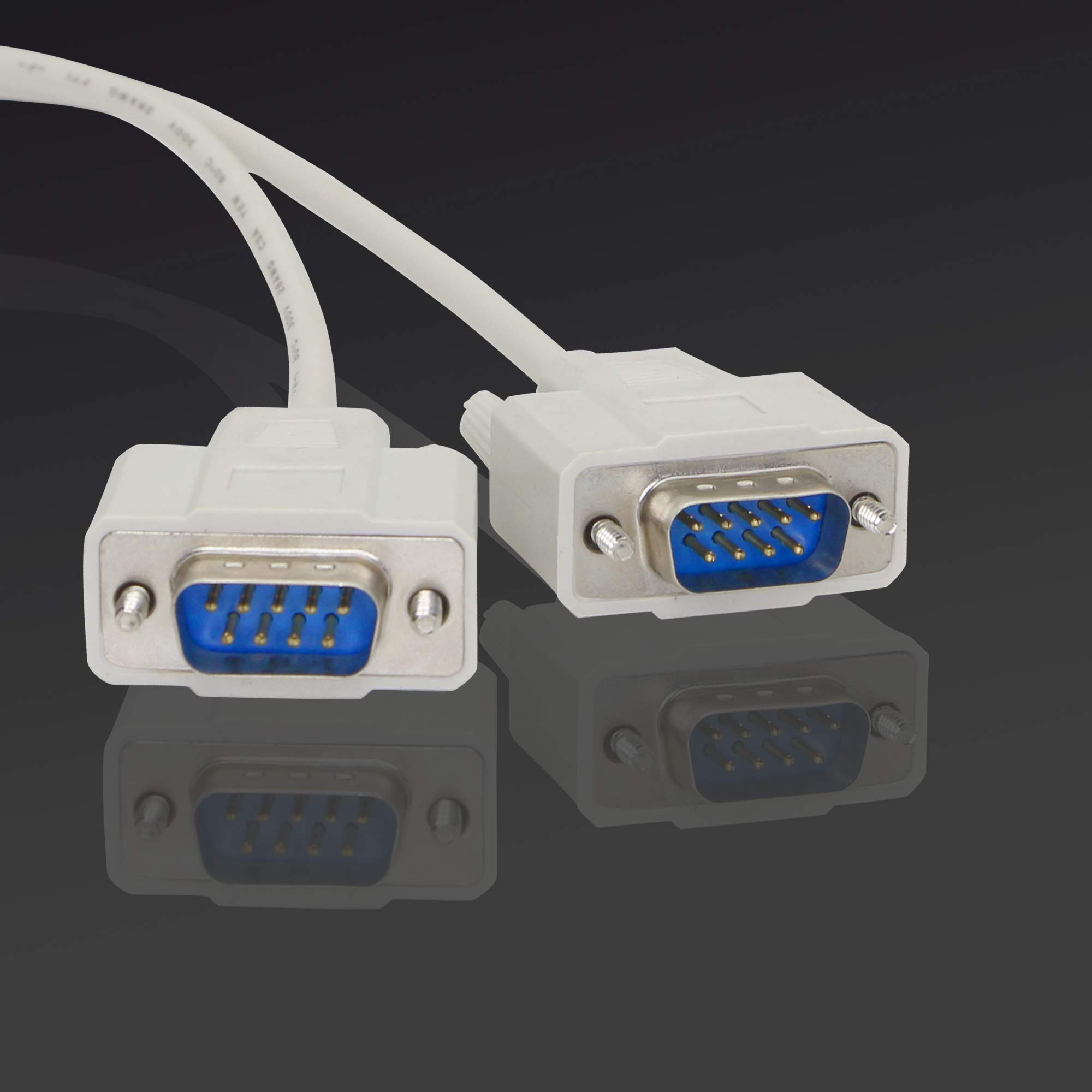 PNGKNYOCN 30cm DB9 Y Splitter Cable 1 Female to 2 Male RS232 Serial Adapter for Connecting Serial Interface Devices - View 3 of 7