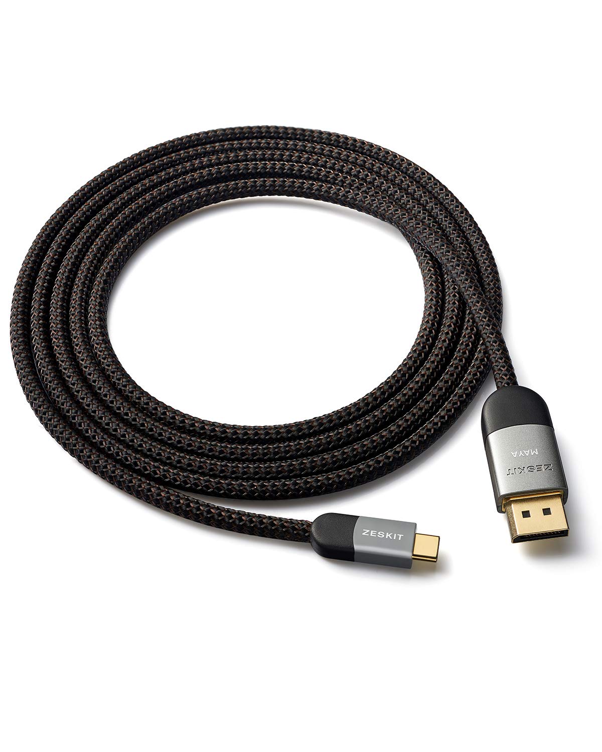 Zeskit Maya 6ft USB-C to DisplayPort DP1.4 Cable Certified 8K60 5K60 4K120 1440P240 32.4Gbps Bi-Directional Performance - View 2 of 4