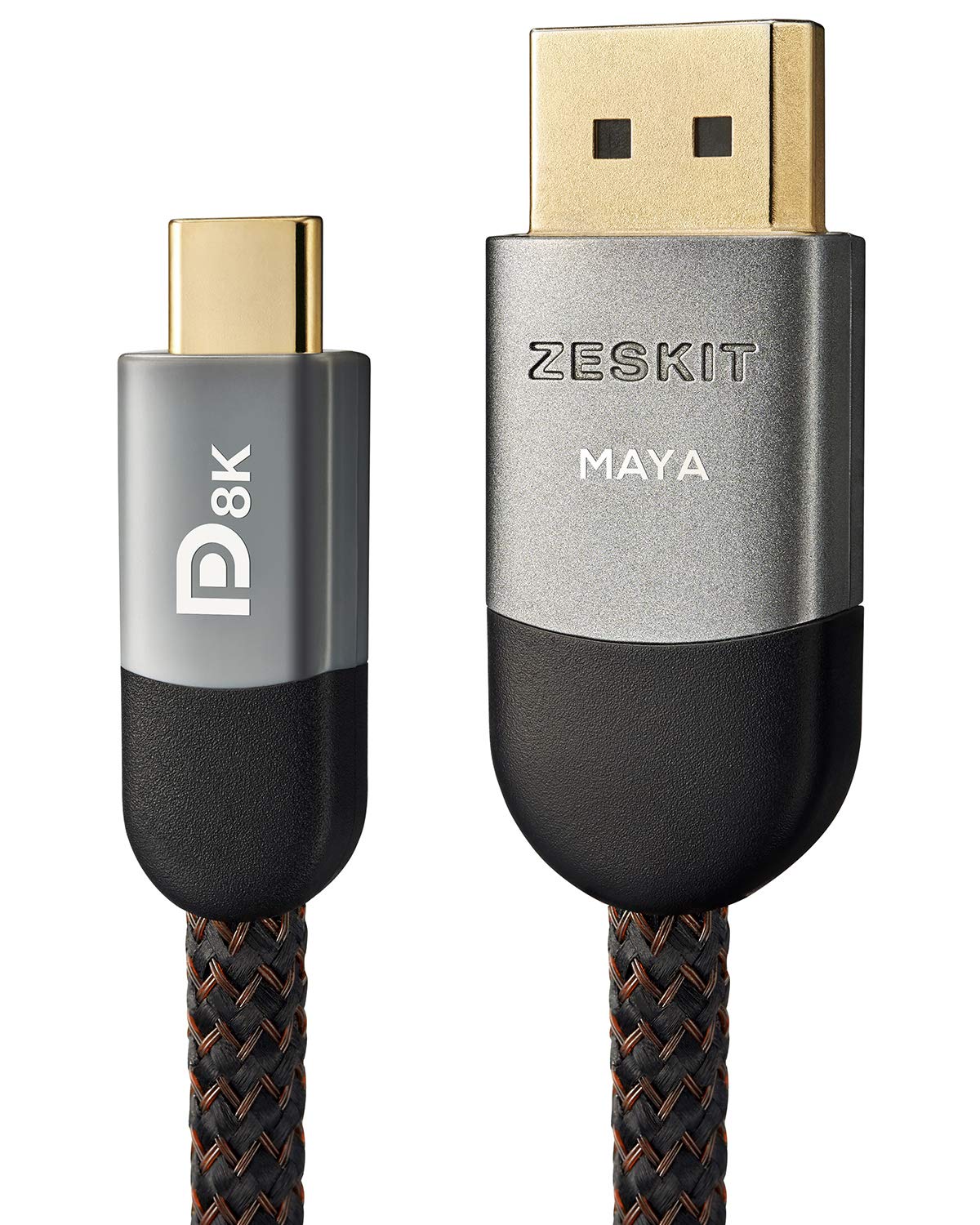 Zeskit Maya 6ft USB-C to DisplayPort DP1.4 Cable Certified 8K60 5K60 4K120 1440P240 32.4Gbps Bi-Directional Performance - View 4 of 4