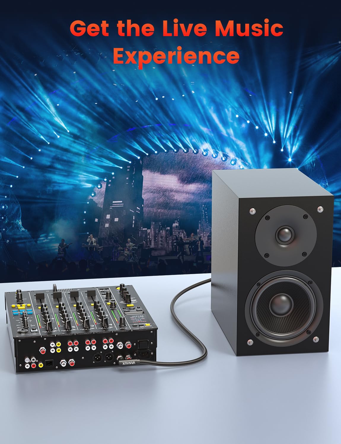 VANAUX 90 Degree RCA Cable Digital Coaxial Audio Cable for Home Theater Sound Bar TV PS4 Xbox and More - View 2 of 7