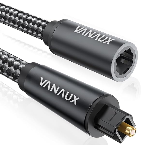 VANAUX VANAUX 10ft Optical Extension Cable Digital Toslink Male to Female S/PDIF for Home Theater Sound Bar TV PS4 Xbox Playstation Black - View 2 of 9