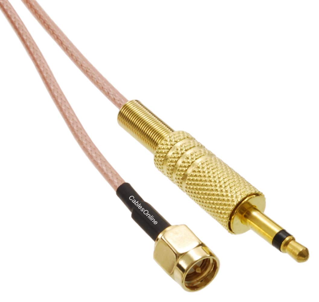 CablesOnline 1 Foot SMA Male to 3.5mm TS Male 50 Ohm RG316 Coaxial Low Loss Jumper RF Cable RF-M3101 - View 2 of 4